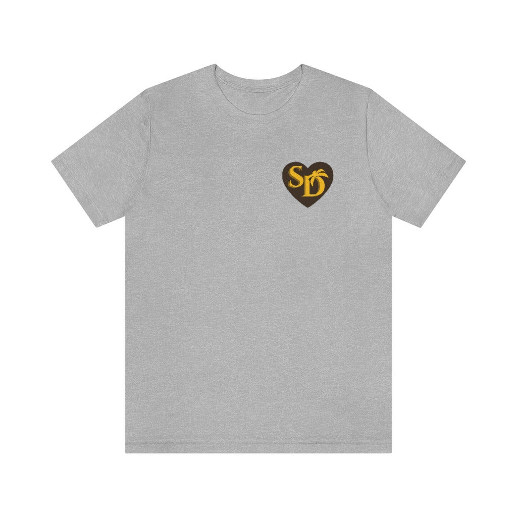 I Heart SD Brown and Gold "Mock Pocket" T-shirt