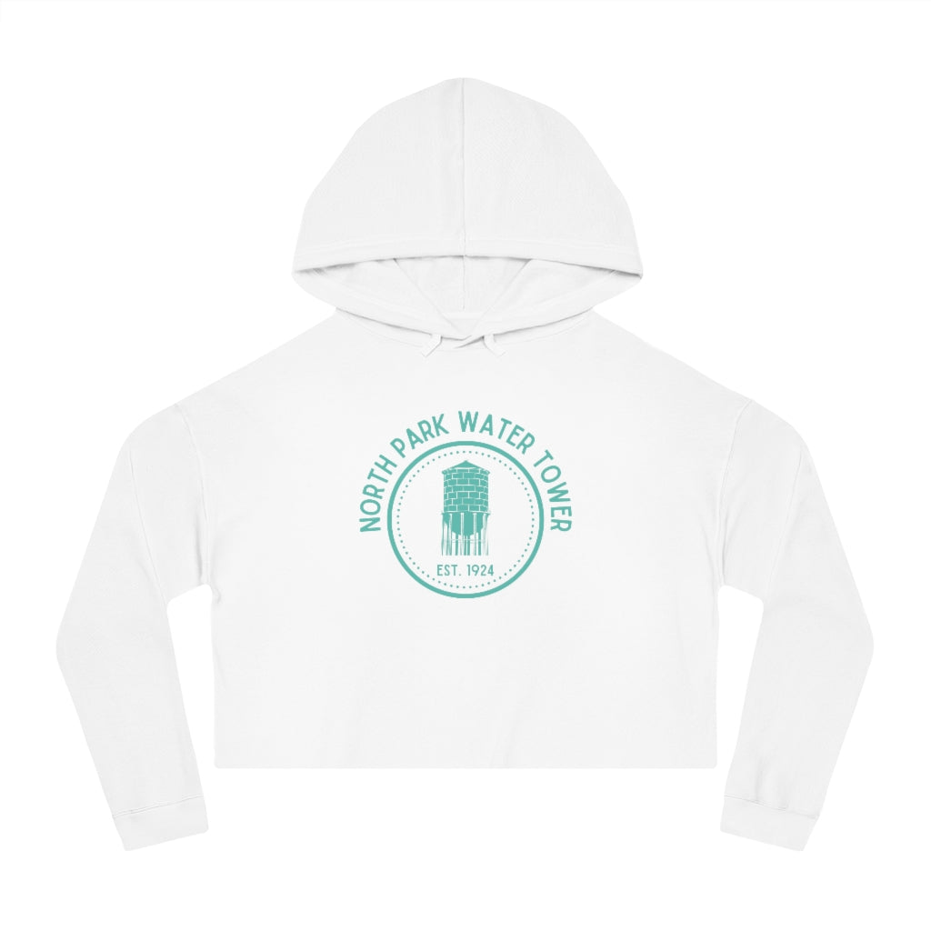 North Park Water Tower Est. Cropped Hoodie (Green)