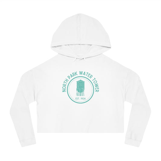 North Park Water Tower Est. Cropped Hoodie (Green)