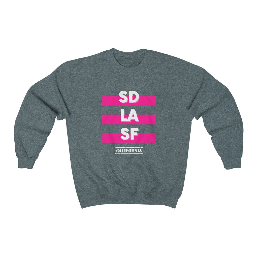 SD LA SF California Sweatshirt (Pink)