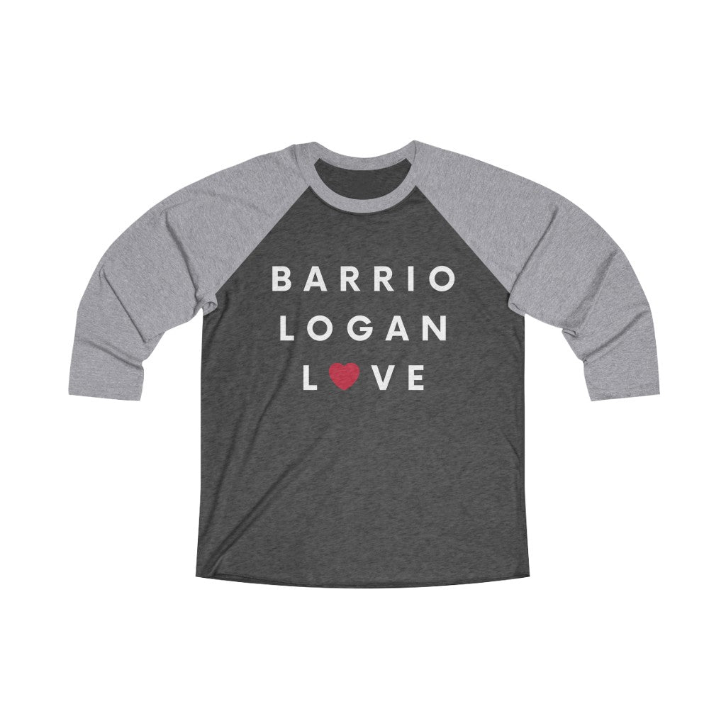 Barrio Logan Love 3/4 Sleeve Baseball Tee (Unisex)