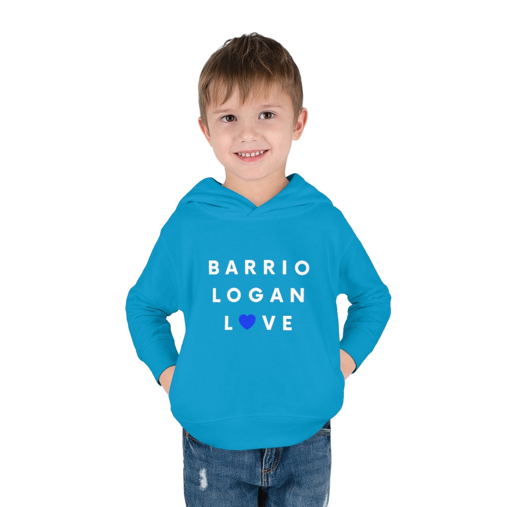 Barrio Logan Love Toddler Hoodie, Kid's Pullover Fleece Hooded Sweater (Blue Heart)