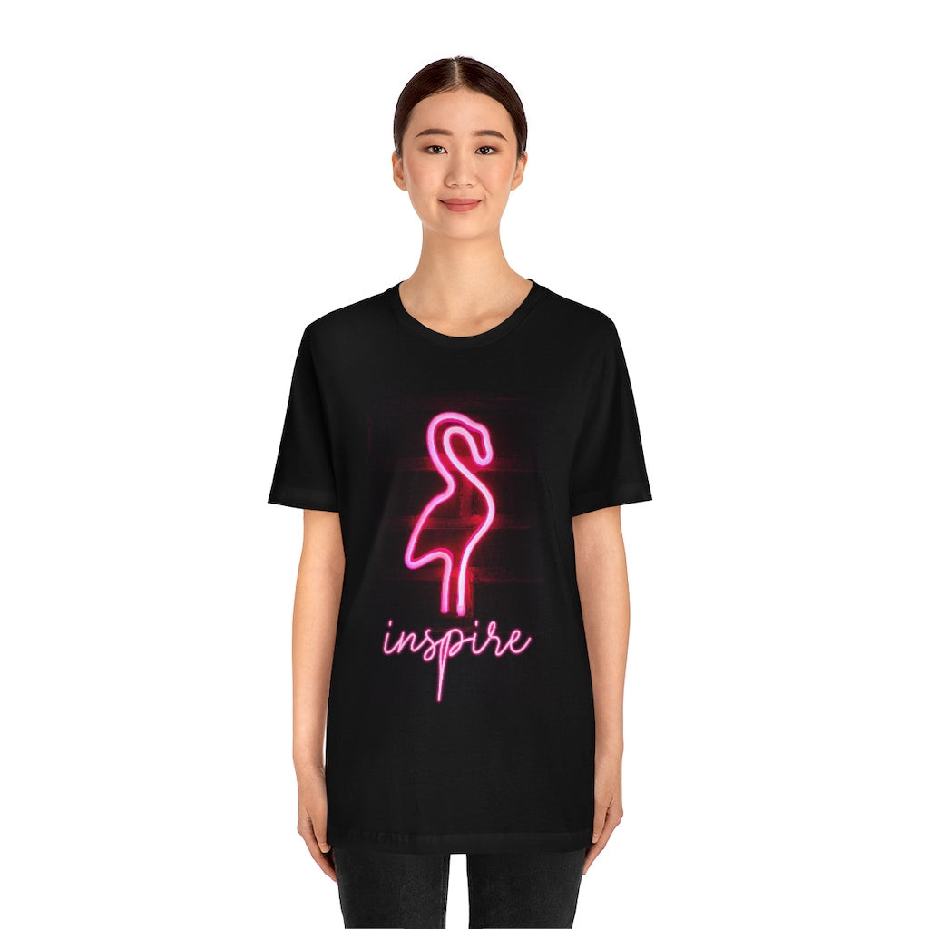 Neon Pink Flamingo T-Shirt | Neon Inspire Tee