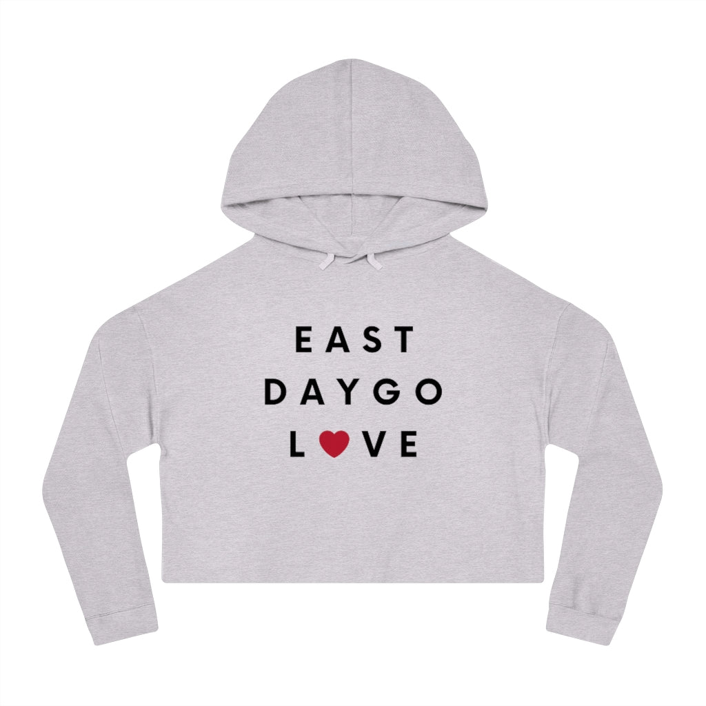 East Daygo Love Cropped Hoodie, Women's Hooded Sweatshirt