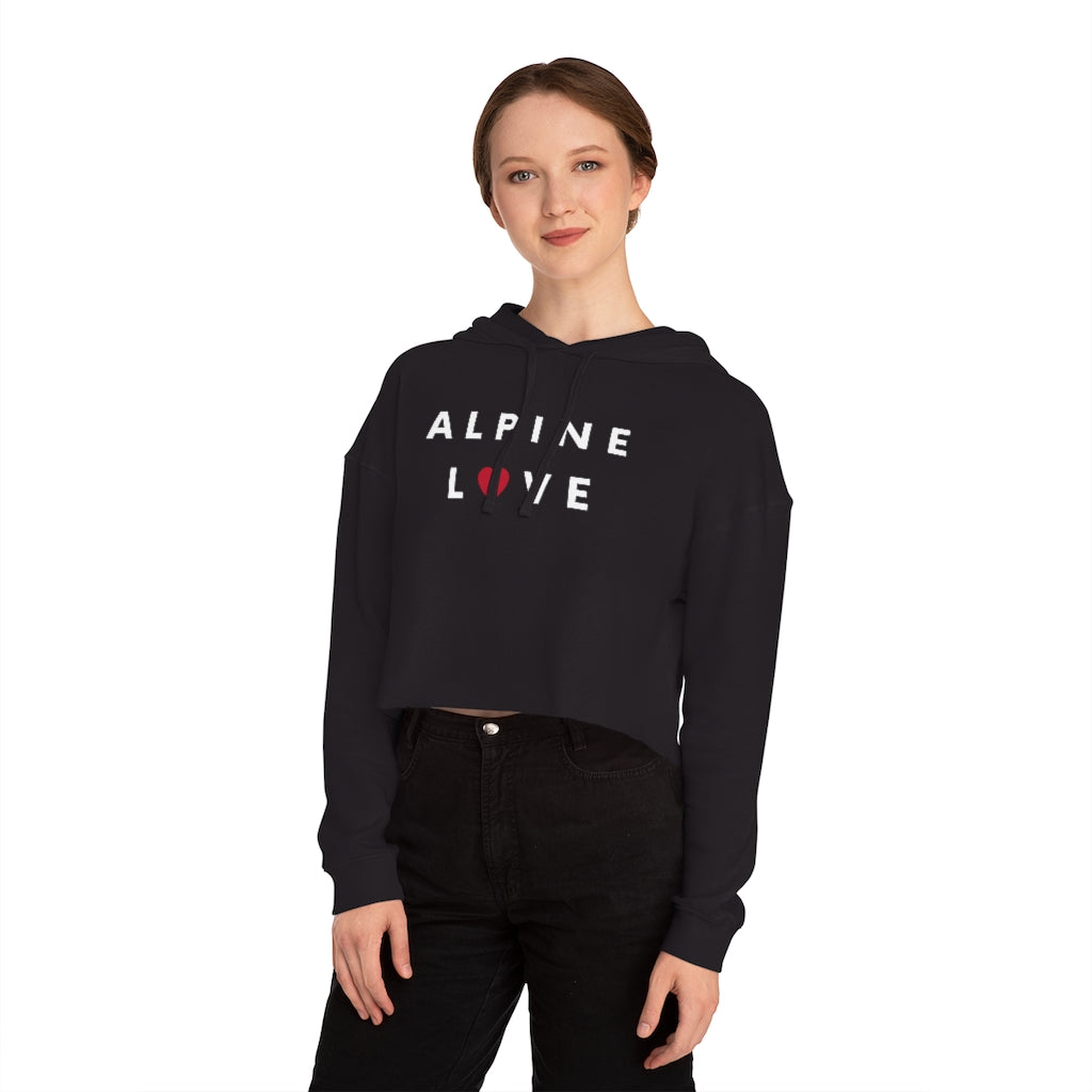 Alpine Love Cropped Hoodie, SD Women's Hooded Sweatshirt