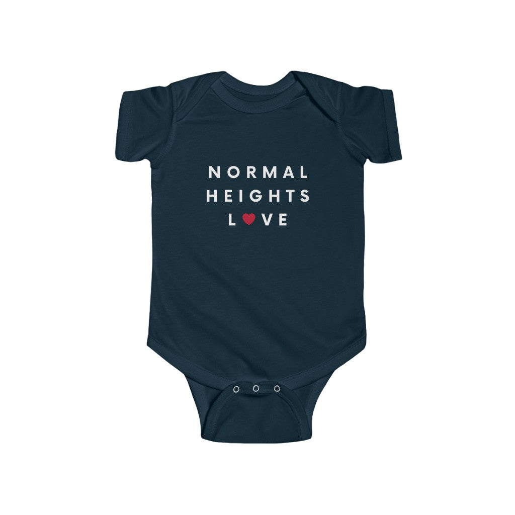 Normal Heights Love Baby Onesie, San Diego Infant Bodysuit