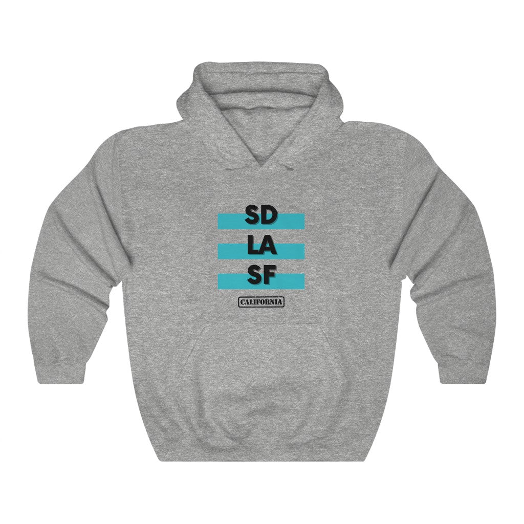 SD LA SF California Hoodie (Teal)