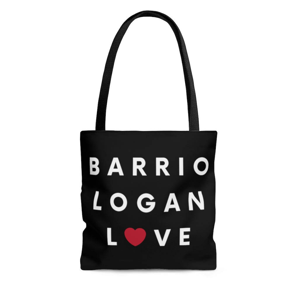 Barrio Logan Love Black Tote Bag, SD Beach Bag