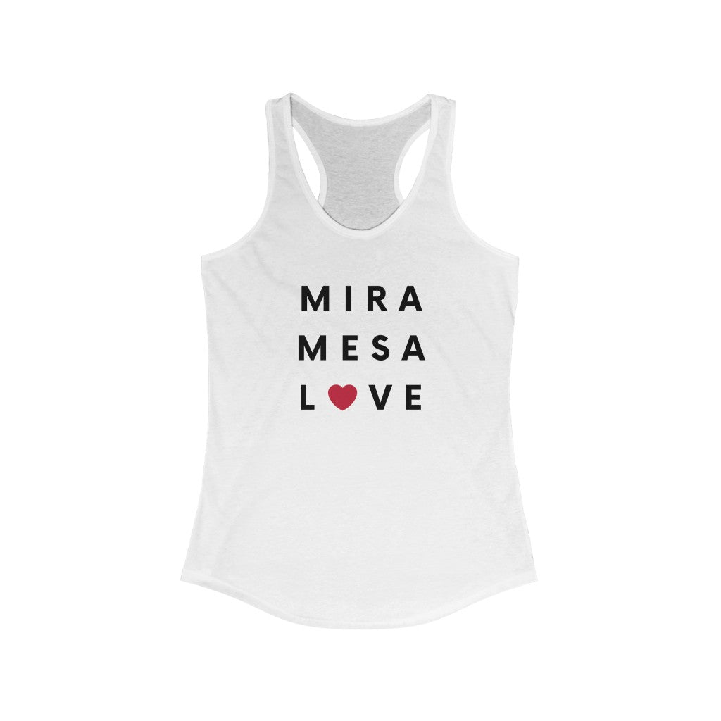 Mira Mesa Love Women's Racerback Tank Top, SD Sleeveless Shirt