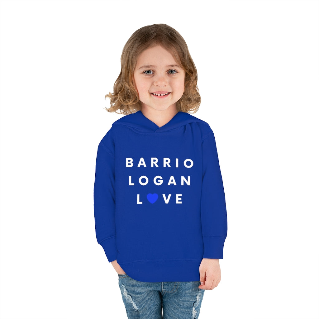 Barrio Logan Love Toddler Hoodie, Kid's Pullover Fleece Hooded Sweater (Blue Heart)