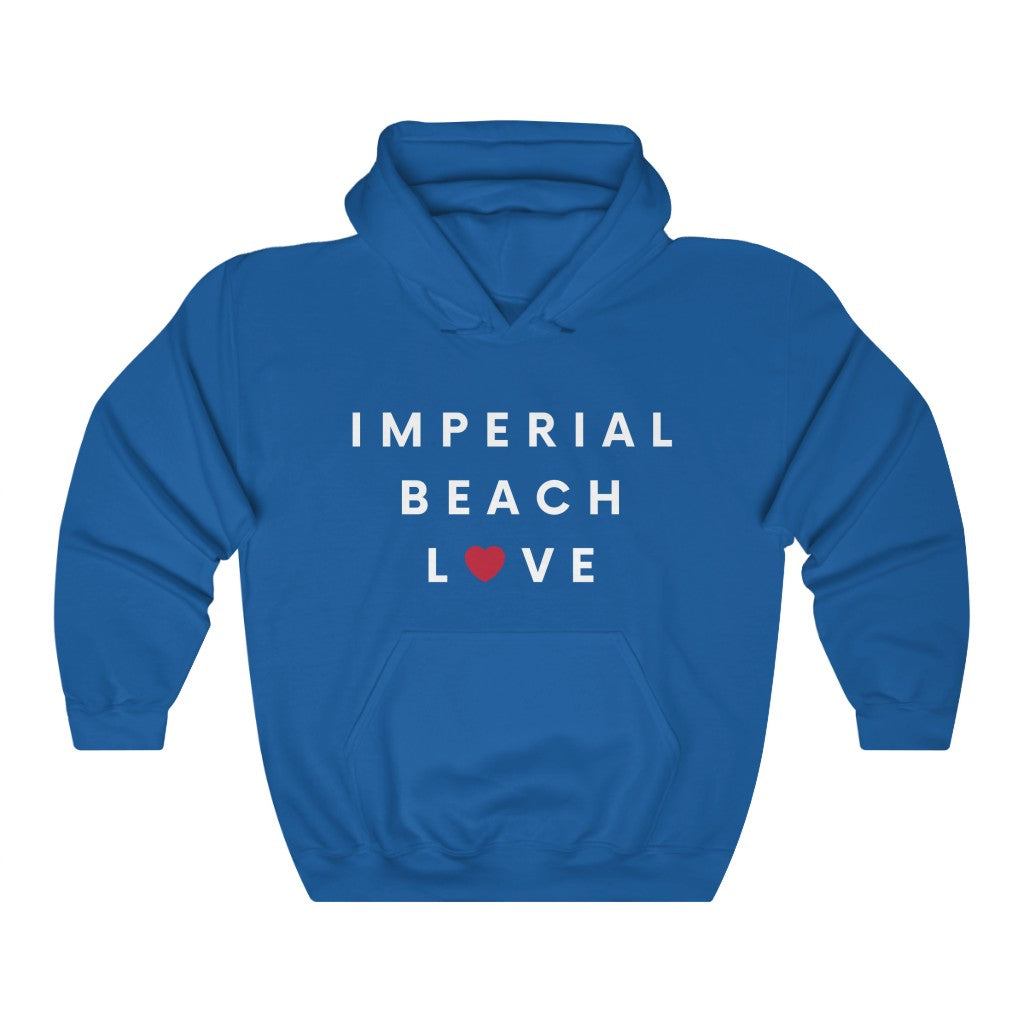 Imperial Beach Love Hoodie, IB San Diego County Hooded Sweatshirt (Unisex) (Multiple Colors Avail)