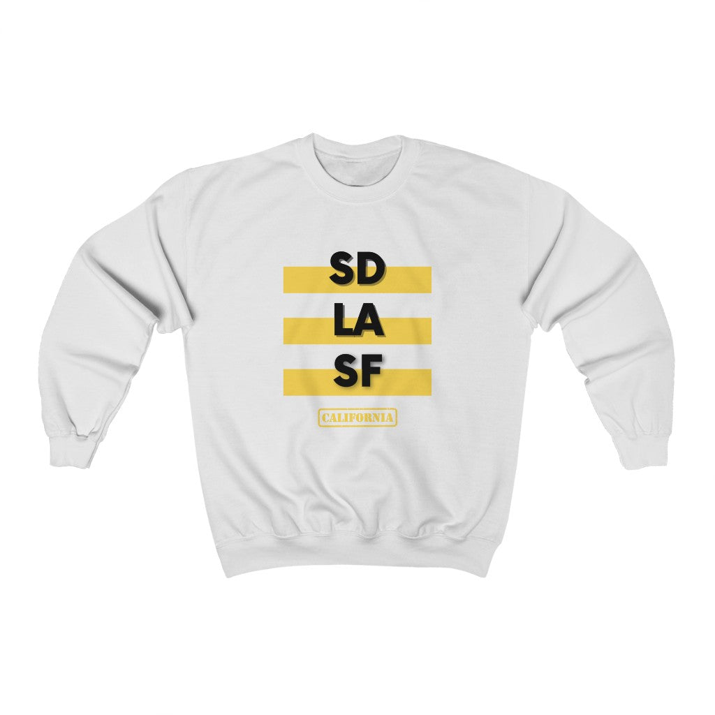 SD LA SF California Sweatshirt (Yellow)