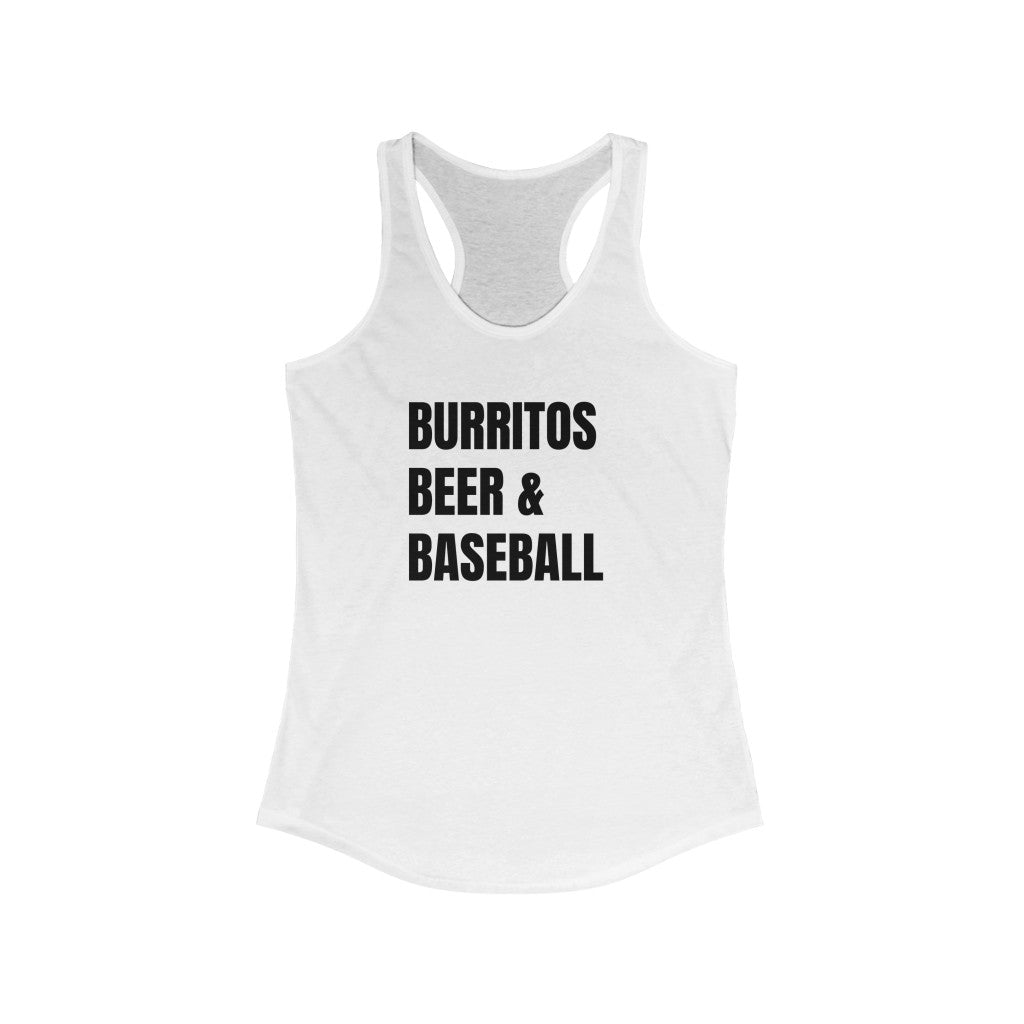 Burritos, Beer, and Baseball Women's Tank-Top