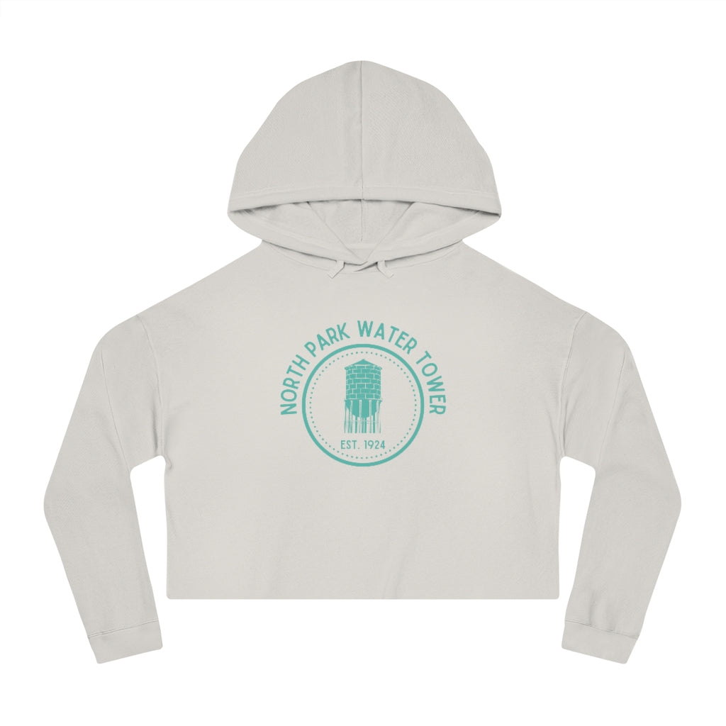 North Park Water Tower Est. Cropped Hoodie (Green)