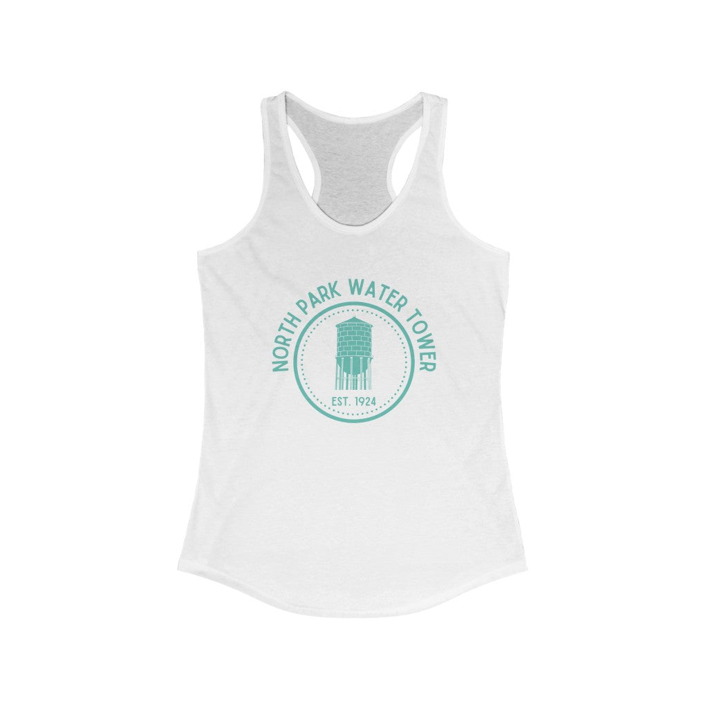 North Park Water Tower Est. Tank-Top, Women's Racerback Sleeveless Shirt