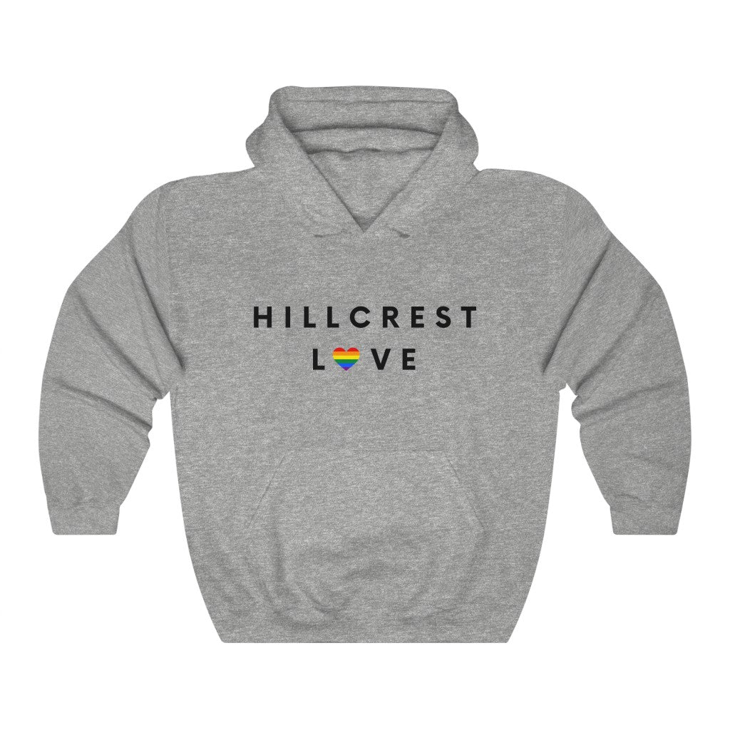 Hillcrest Love Hoodie, San Diego Neighborhood Hooded Sweatshirt (Unisex) (Multiple Colors Avail)