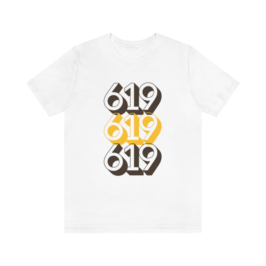 619 Tee, San Diego Brown and Gold Unisex Jersey T-Shirt