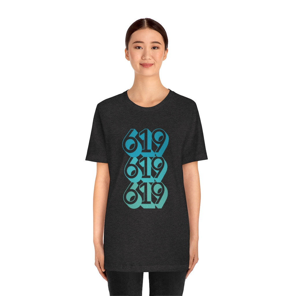 619 Tee | Teal San Diego Area Code T-Shirt