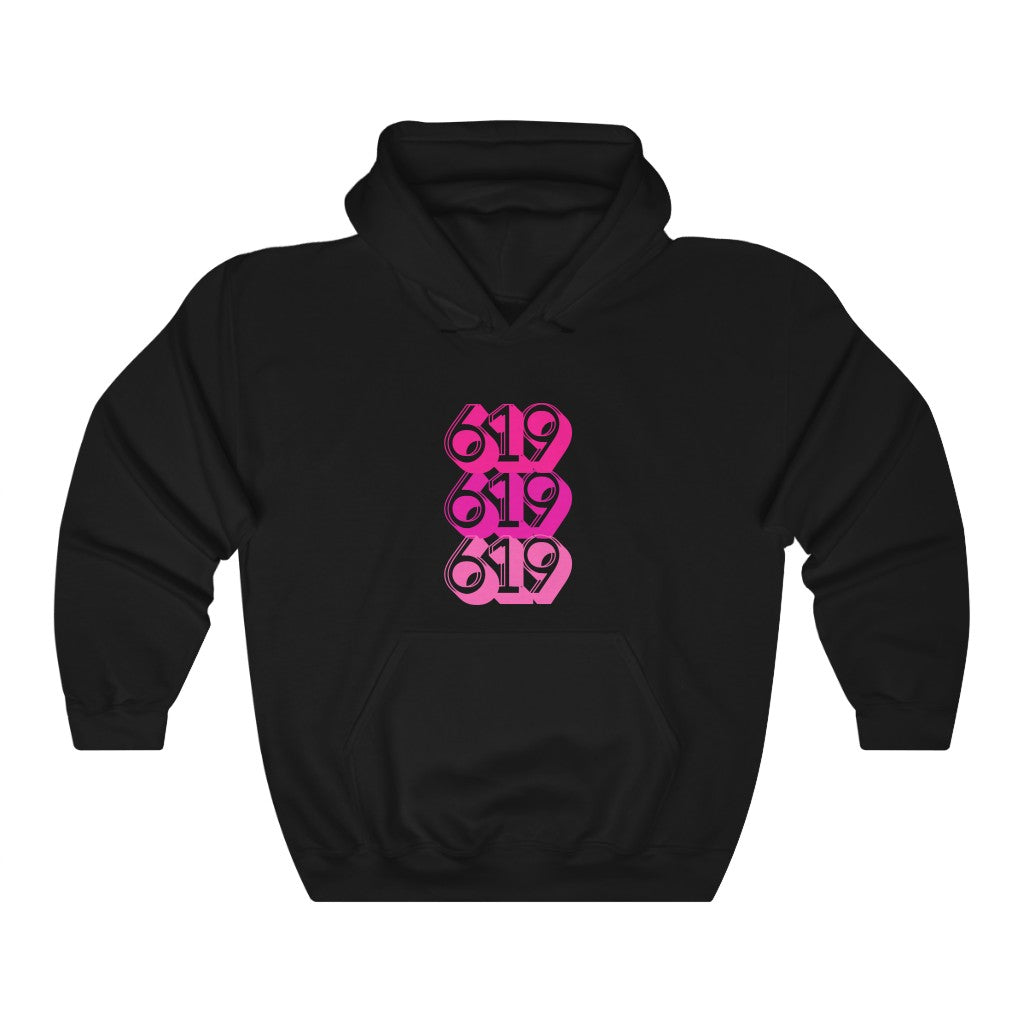 619 Hoodie | San Diego Pink Sweatshirt