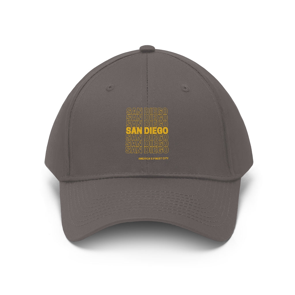 San Diego Twill Hat, America's Finest City Cap (Unisex)