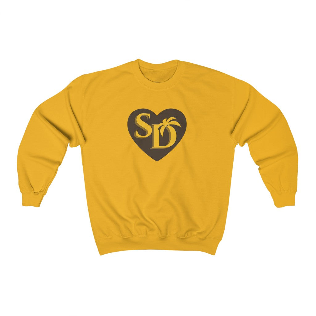 I Heart SD Brown and Gold Sweatshirt