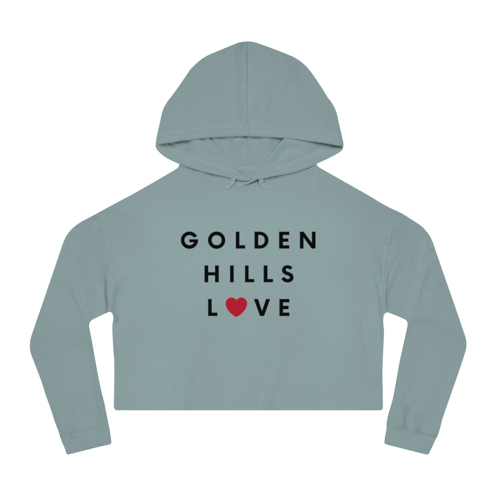 Golden Hills Love Cropped Top Women's Hoodie