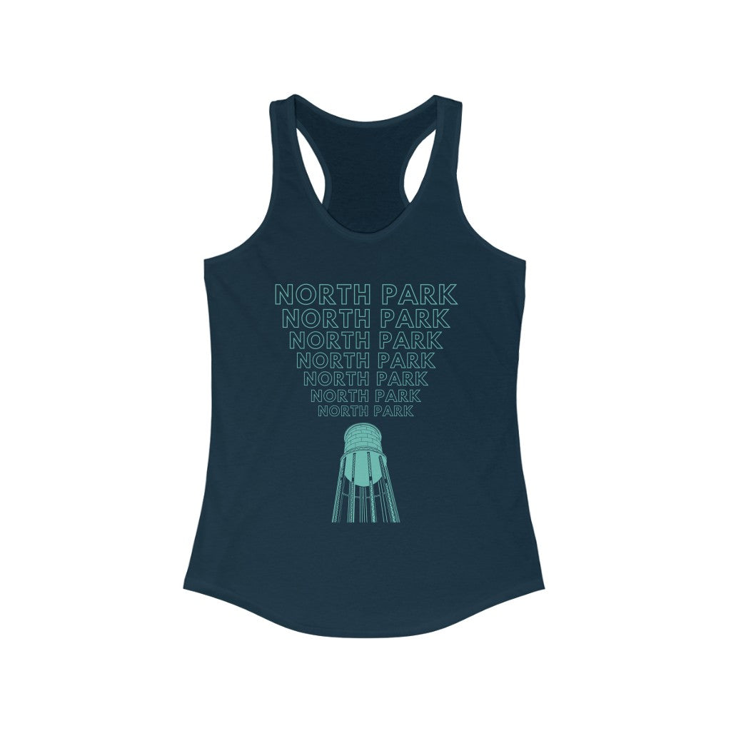 "Yell North Park" Women's Tank-Top (Green)