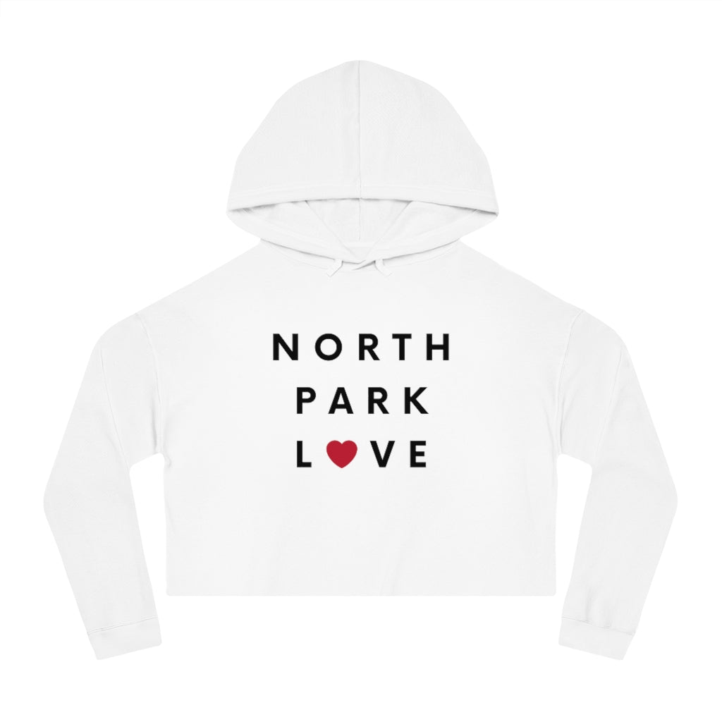 North Park Love Cropped Top Women's Hoodie, SD Hooded Sweatshirt