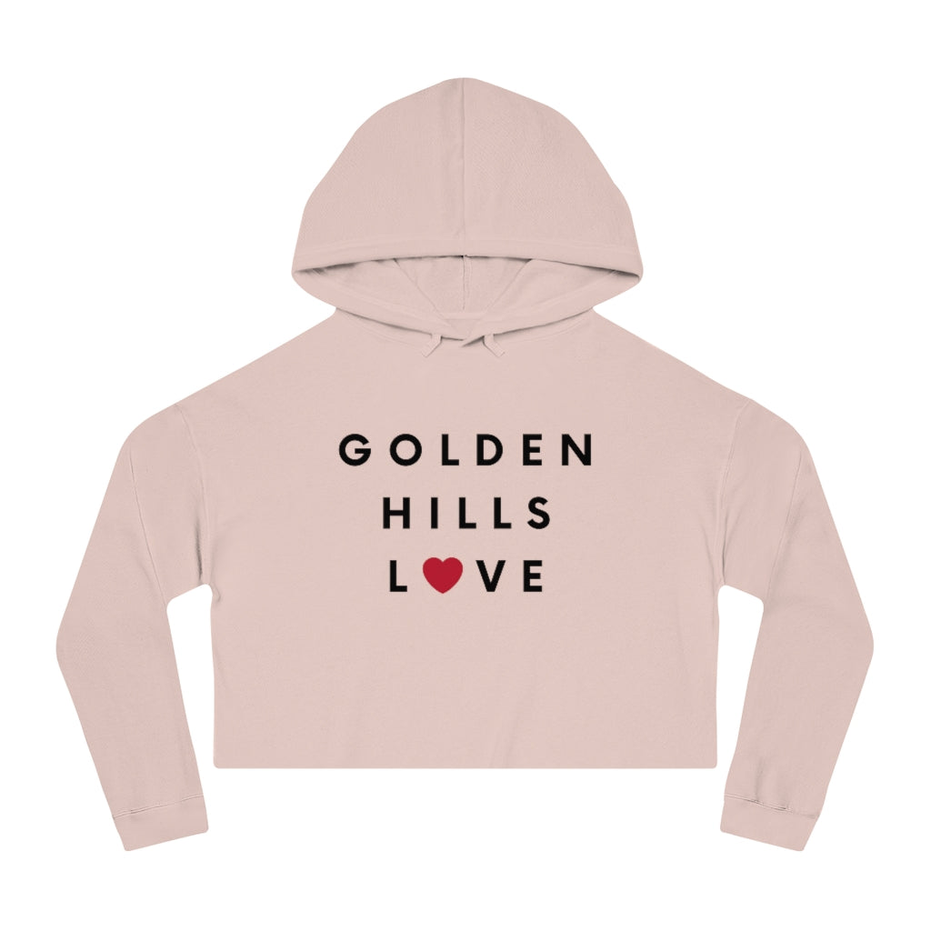 Golden Hills Love Cropped Top Women's Hoodie