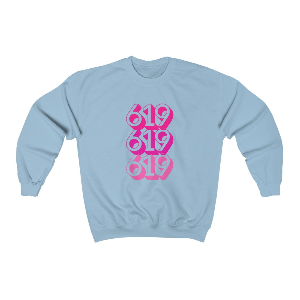 619 Sweatshirt | Pink San Diego Area Code Sweater