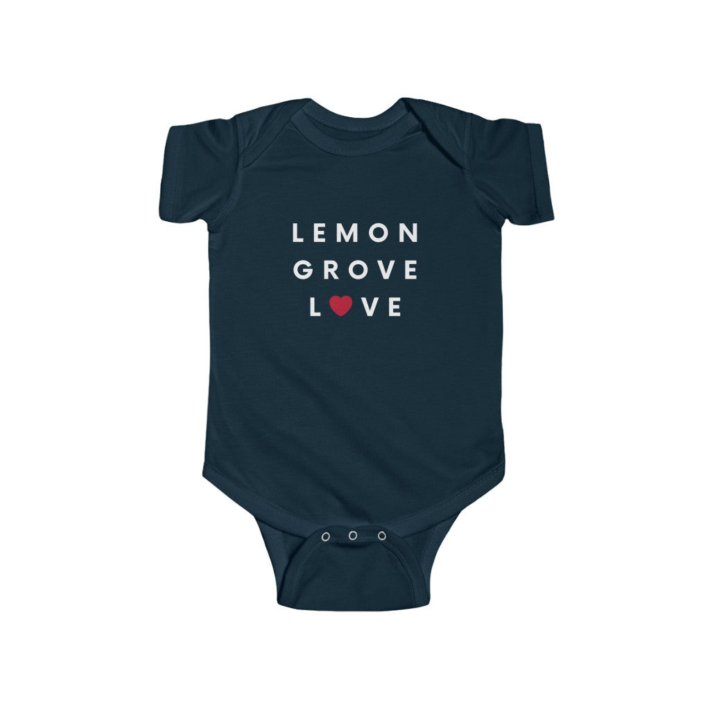 Lemon Grove Love Baby Onesie, San Diego Area Infant Bodysuit