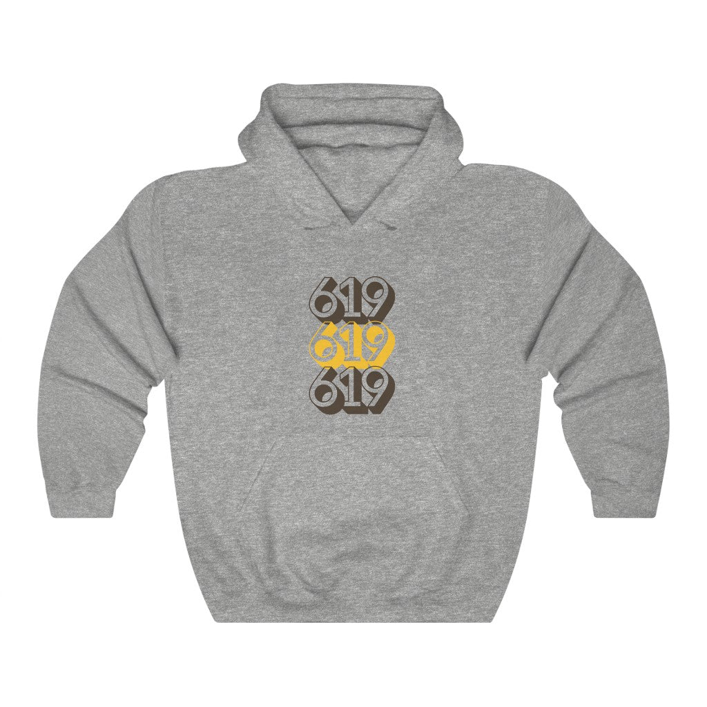 619 Hoodie | San Diego Brown and Gold Sweatshirt