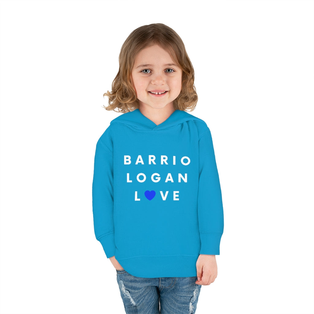 Barrio Logan Love Toddler Hoodie, Kid's Pullover Fleece Hooded Sweater (Blue Heart)