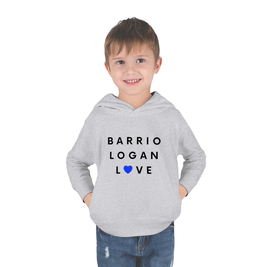 Barrio Logan Love Toddler Hoodie, Kid's Pullover Fleece Hooded Sweater (Blue Heart)