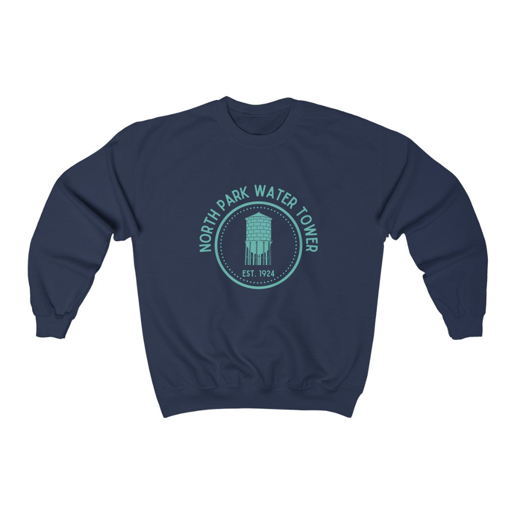 North Park Water Tower Est. Sweatshirt, SD Sweater (Green) (Unisex)