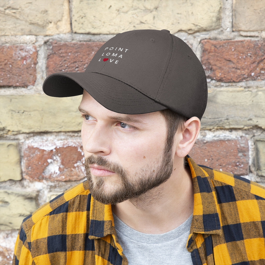 Point Loma Love Twill Hat, San Diego Neighborhood Cap (Unisex) (Multiple Colors Avail)