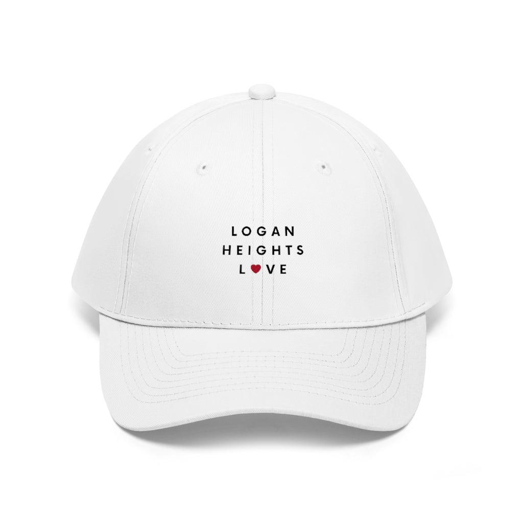 Logan Heights Love Twill Hat, San Diego Neighborhood Cap (Unisex) (Multiple Colors Avail)