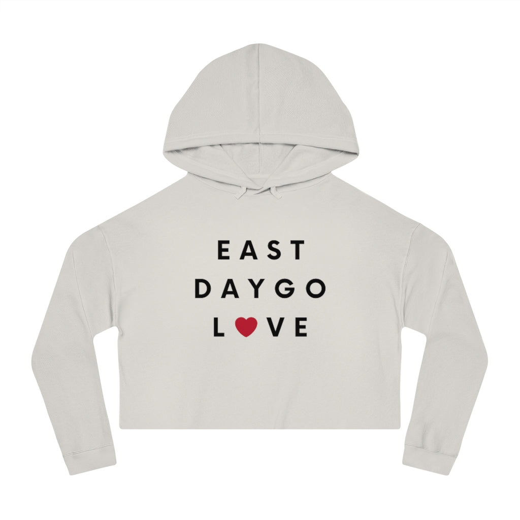 East Daygo Love Cropped Hoodie, Women's Hooded Sweatshirt