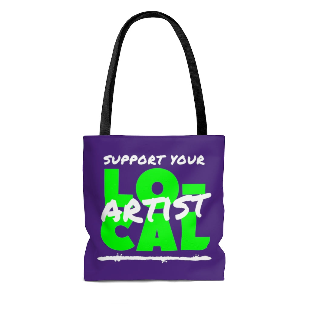 Support Your Local Artist Tote Bag (Lime Green)