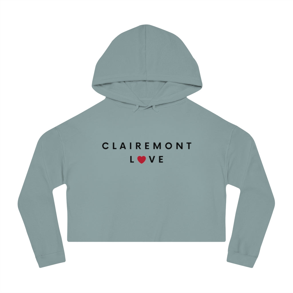 Clairemont Love Women's Cropped Hoodie, SD Hooded Sweatshirt