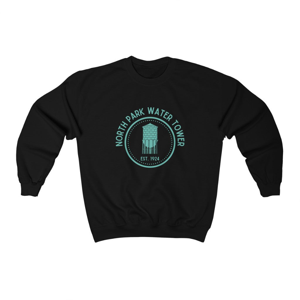 North Park Water Tower Est. Sweatshirt, SD Sweater (Green) (Unisex)