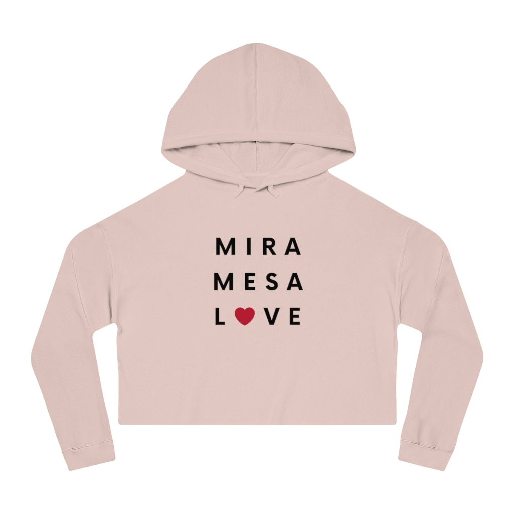 Mira Mesa Love Women's Cropped Hoodie, SD Hooded Sweatshirt