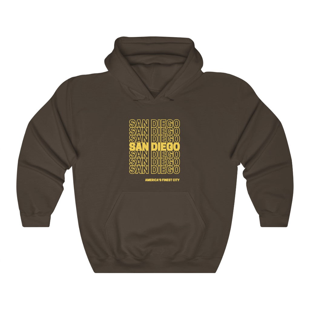 "San Diego "Thank You" Hoodie (Brown and Gold)