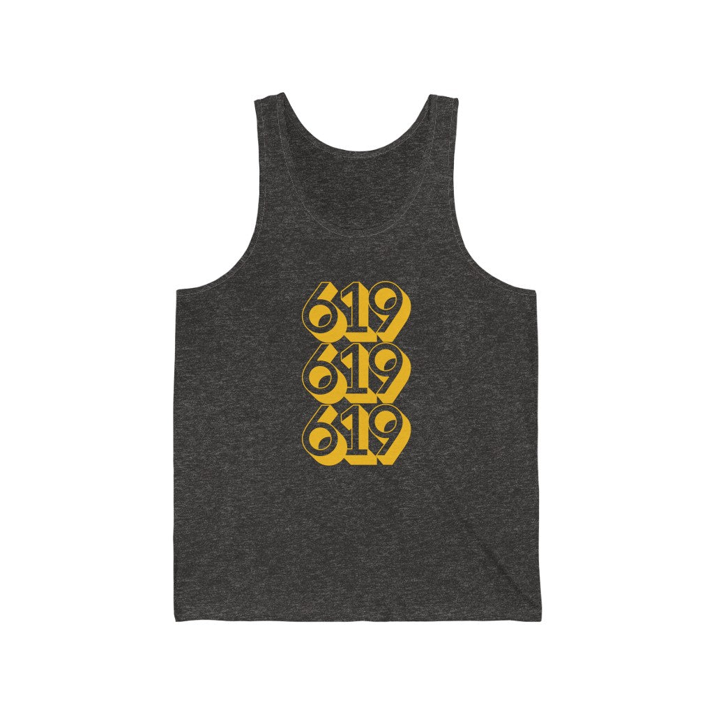 619 Tank, San Diego Brown and Gold Sleeveless T-Shirt