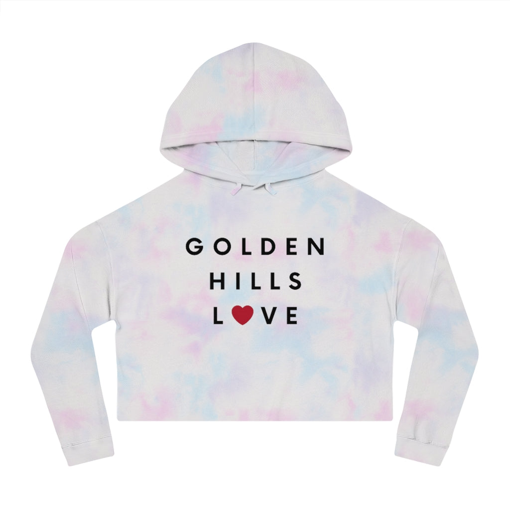 Golden Hills Love Cropped Top Women's Hoodie