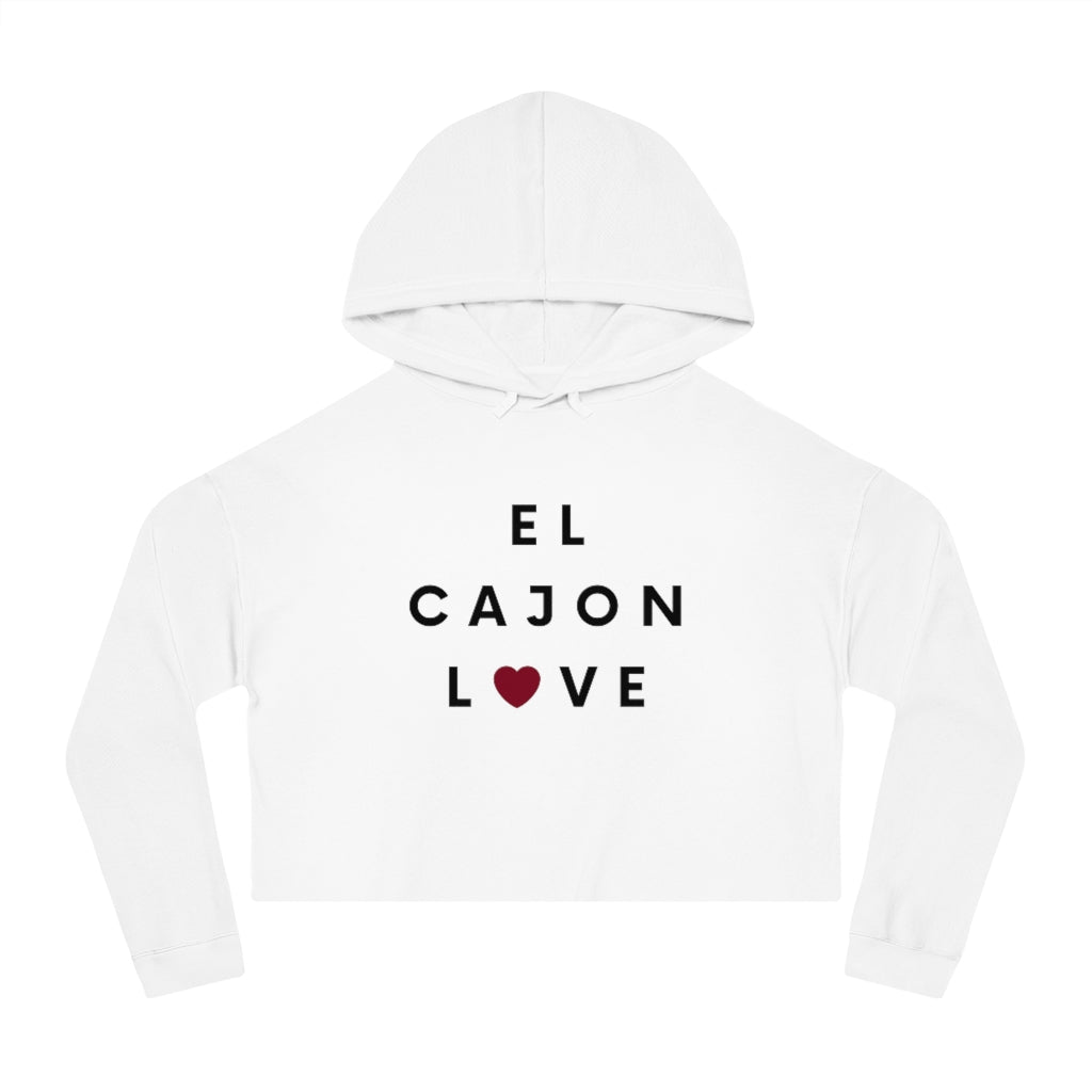 El Cajon Love Cropped Hoodie, Women's Hooded Sweatshirt