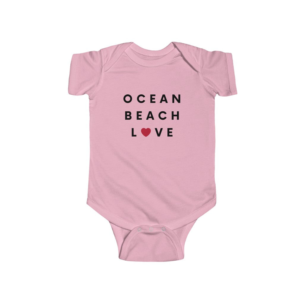 Ocean Beach Love Baby Onesie, San Diego Infant Bodysuit