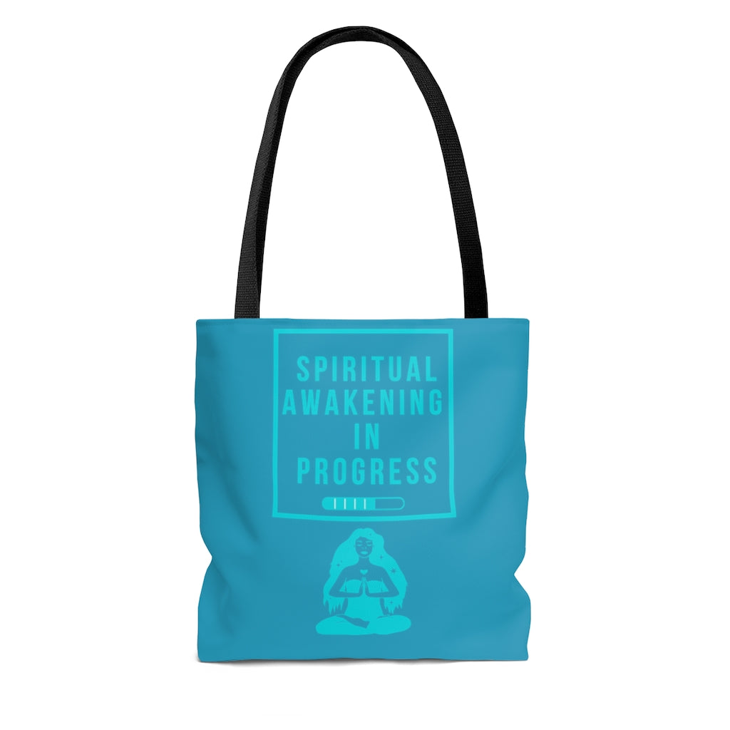 Copy of Spiritual Awakening Turquoise Tote Bag