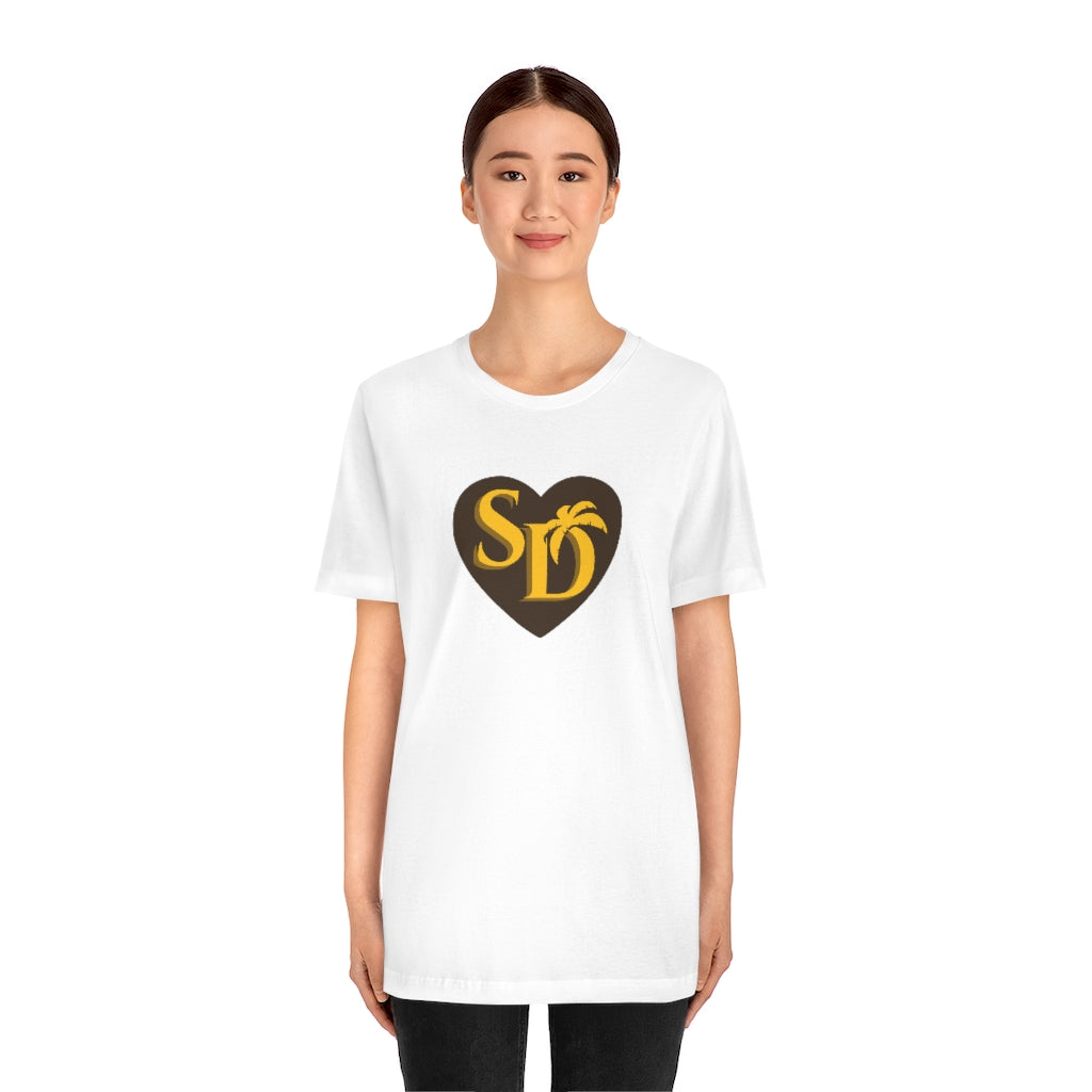 SD Love Tee, Brown & Gold (Unisex)