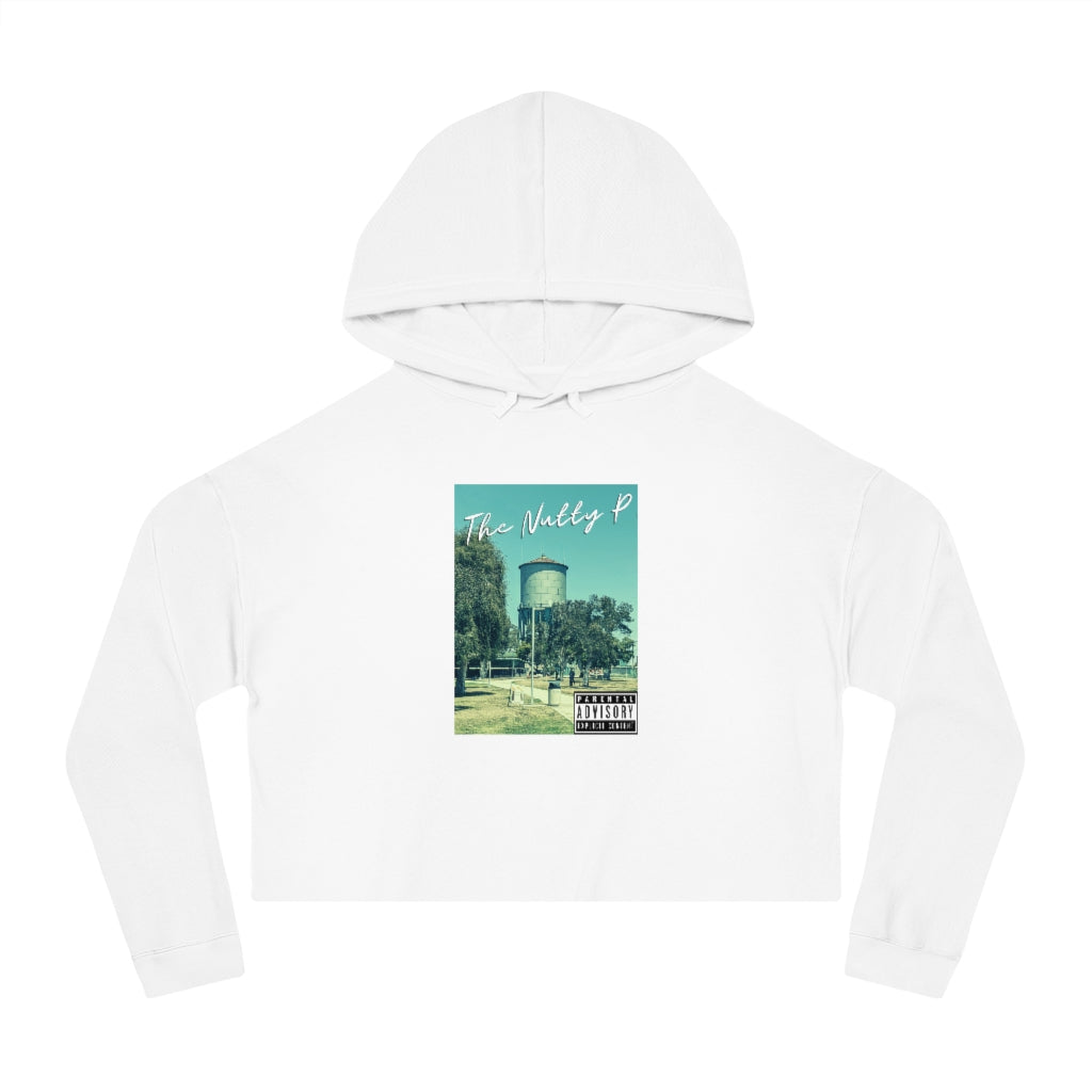 "Nutty P" North Park Water Tower Cropped Hoodie, Women's Hooded Sweatshirt